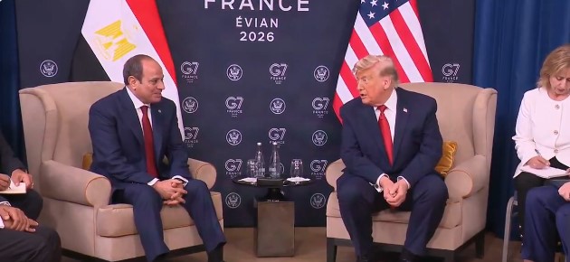 Egypt's Al-Sisi, Trump Discuss Gaza Ceasefire, Nile Dispute on G7 Sidelines