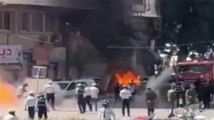 Blasts Strike Damascus as Macron Visits
